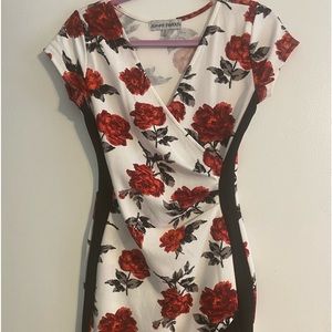 Form fitting flower dress